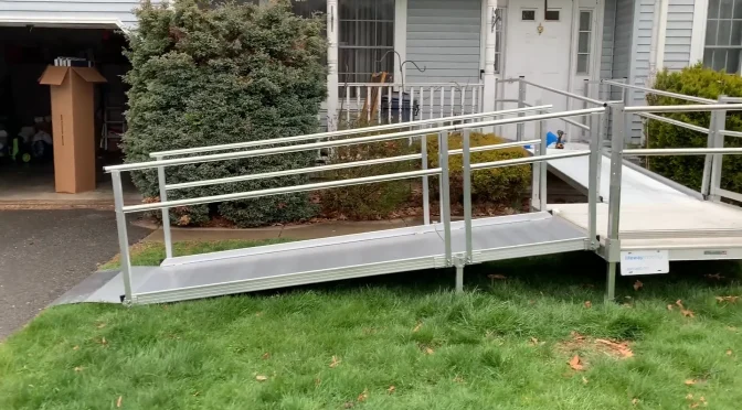 Accessibility ramp installation